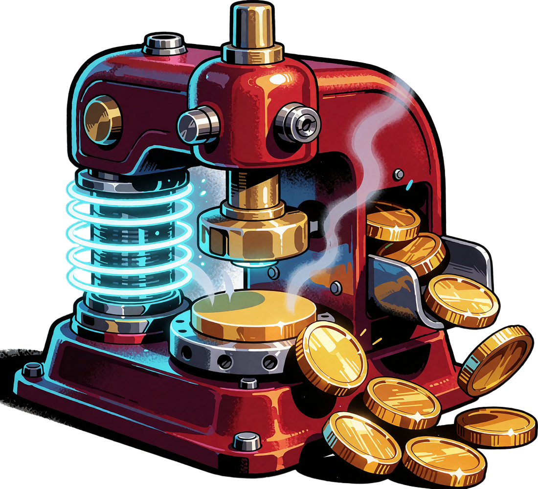 Robotyczna prasa monetarna Casoola tłoczy złote monety do krypto bonusu 200% do 3000 USDT